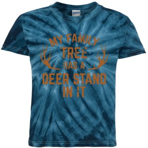 My Family Tree Has A Deer Stand In It Hunting Kids Tie-Dye T-Shirt