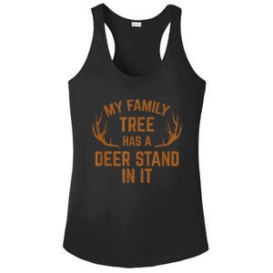 My Family Tree Has A Deer Stand In It Hunting Ladies PosiCharge Competitor Racerback Tank