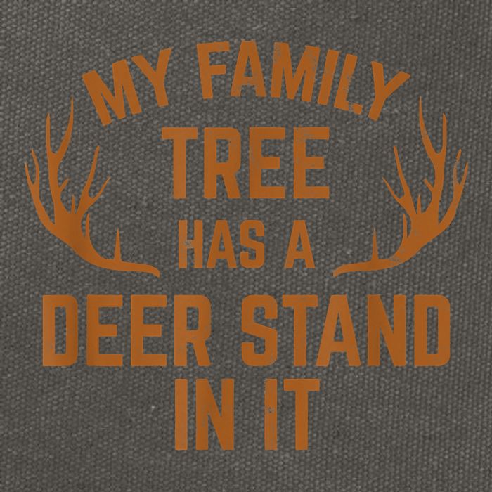 My Family Tree Has A Deer Stand In It Hunting Cotton Canvas Backpack