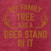 My Family Tree Has A Deer Stand In It Hunting Pom Pom 12in Knit Beanie