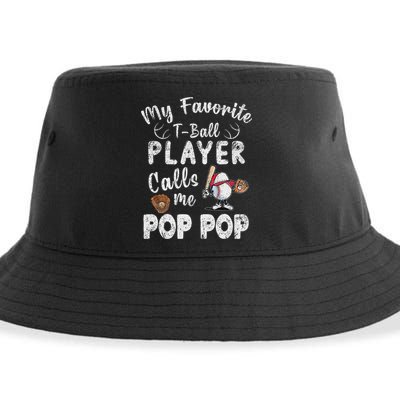 My Favorite T Ball Player Calls Me Pop Pop Sustainable Bucket Hat