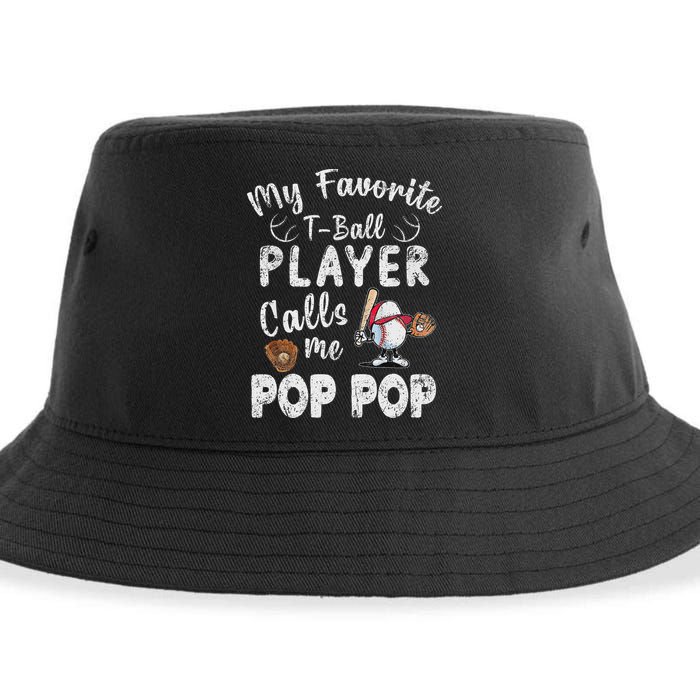My Favorite T Ball Player Calls Me Pop Pop Sustainable Bucket Hat