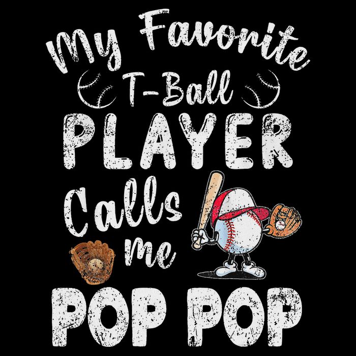 My Favorite T Ball Player Calls Me Pop Pop Drawstring Bag