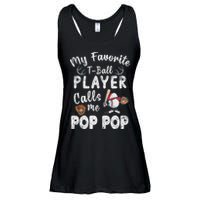 My Favorite T Ball Player Calls Me Pop Pop Ladies Essential Flowy Tank