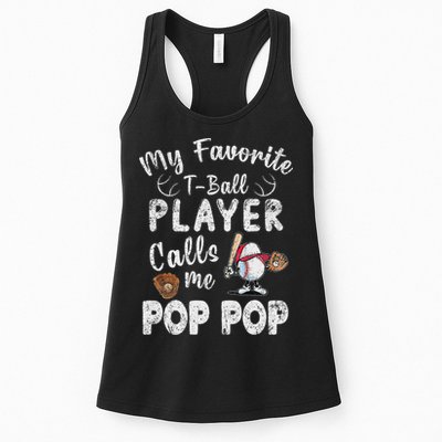 My Favorite T Ball Player Calls Me Pop Pop Womens Tank Top