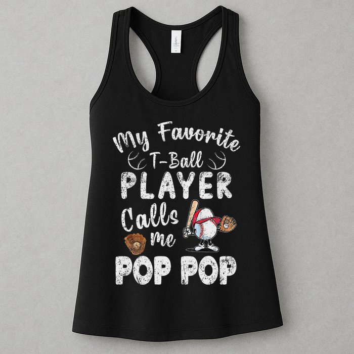 My Favorite T Ball Player Calls Me Pop Pop Womens Tank Top