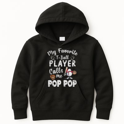 My Favorite T Ball Player Calls Me Pop Pop Kids Hoodie