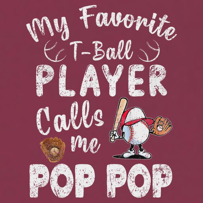 My Favorite T Ball Player Calls Me Pop Pop 16oz Travel Tumbler