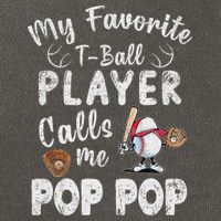 My Favorite T Ball Player Calls Me Pop Pop Cotton Canvas Backpack