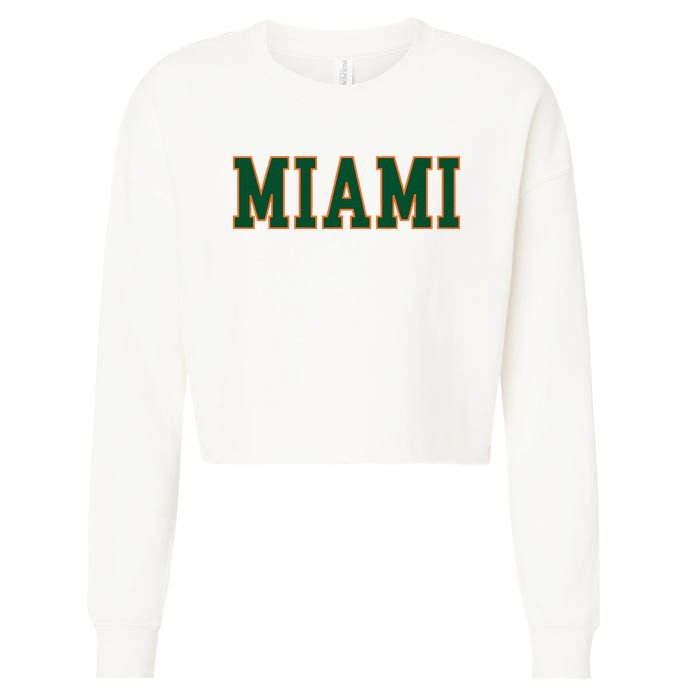 Miami Florida Throwback Design Classic Cropped Pullover Crew