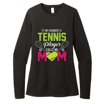 My Favorite Tennis Player Calls Me Mom Funny Gift Womens CVC Long Sleeve Shirt