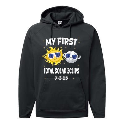 My First Total Solar Eclipse Performance Fleece Hoodie