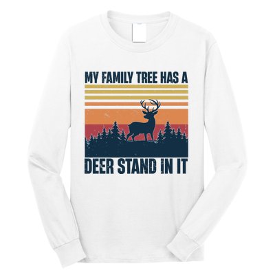 My Family Tree Has A Deer Stand In It Vintage Deer Hunting Premium Long Sleeve Shirt