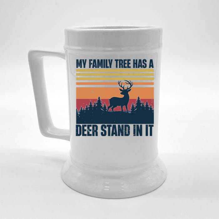 My Family Tree Has A Deer Stand In It Vintage Deer Hunting Premium Beer Stein