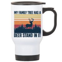 My Family Tree Has A Deer Stand In It Vintage Deer Hunting Premium Stainless Steel Travel Mug