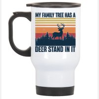 My Family Tree Has A Deer Stand In It Vintage Deer Hunting Premium Stainless Steel Travel Mug