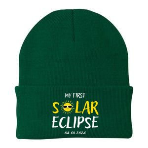 My First Total Solar Eclipse April 8th Knit Cap Winter Beanie