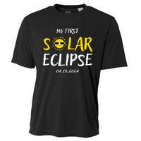 My First Total Solar Eclipse April 8th Cooling Performance Crew T-Shirt