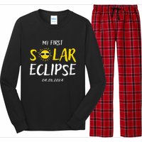 My First Total Solar Eclipse April 8th Long Sleeve Pajama Set