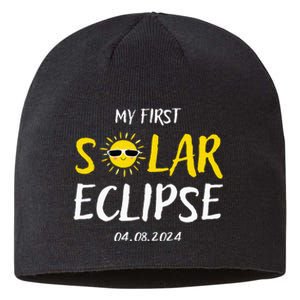 My First Total Solar Eclipse April 8th Sustainable Beanie