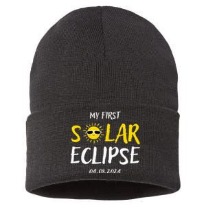 My First Total Solar Eclipse April 8th Sustainable Knit Beanie