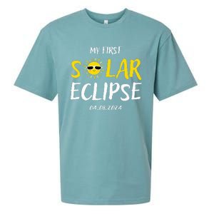 My First Total Solar Eclipse April 8th Sueded Cloud Jersey T-Shirt