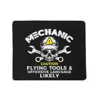 Mechanic Flying Tools Wrench Funny Car Auto Garage Dad Mousepad