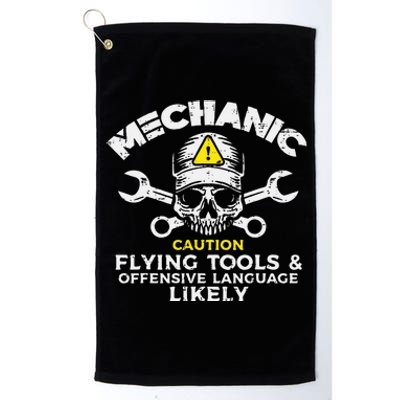 Mechanic Flying Tools Wrench Funny Car Auto Garage Dad Platinum Collection Golf Towel