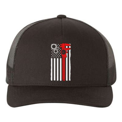 Machinist Flag Tools Cnc Machine Operator Machining Yupoong Adult 5-Panel Trucker Hat
