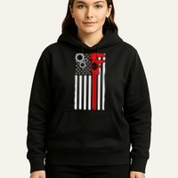 Machinist Flag Tools Cnc Machine Operator Machining Hoodie