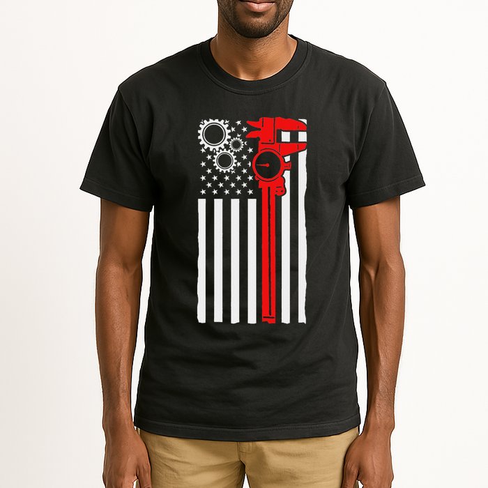 Machinist Flag Tools Cnc Machine Operator Machining Tall T-Shirt