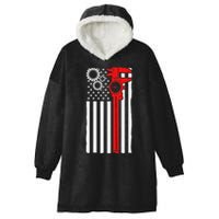 Machinist Flag Tools Cnc Machine Operator Machining Hooded Wearable Blanket