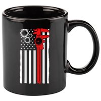 Machinist Flag Tools Cnc Machine Operator Machining 11oz C Handle Ceramic Mug