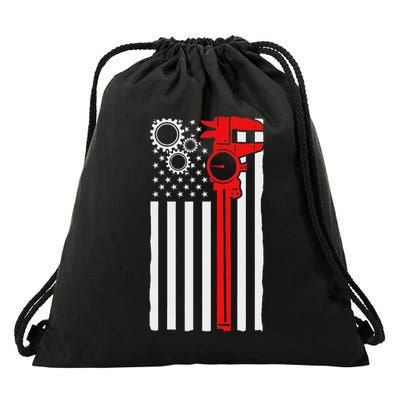 Machinist Flag Tools Cnc Machine Operator Machining Drawstring Bag