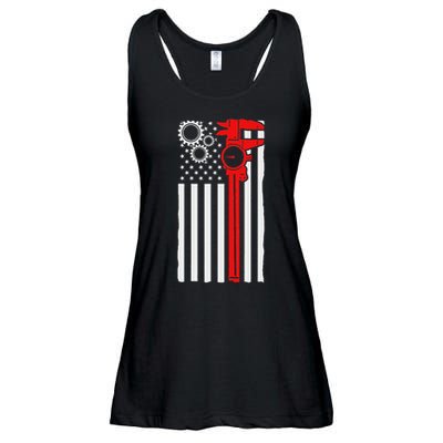 Machinist Flag Tools Cnc Machine Operator Machining Ladies Essential Flowy Tank