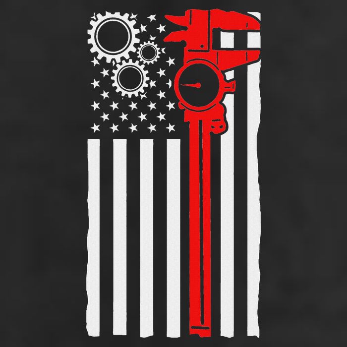 Machinist Flag Tools Cnc Machine Operator Machining Crop Fleece Hoodie