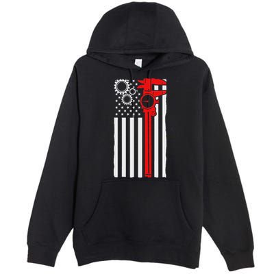 Machinist Flag Tools Cnc Machine Operator Machining Premium Pullover Hoodie