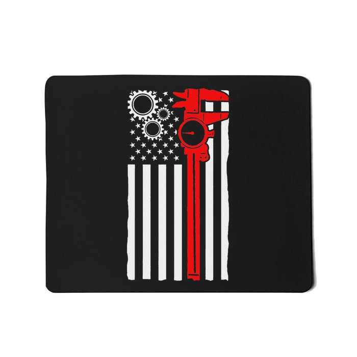 Machinist Flag Tools Cnc Machine Operator Machining Mousepad