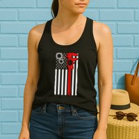 Machinist Flag Tools Cnc Machine Operator Machining Womens Tank Top