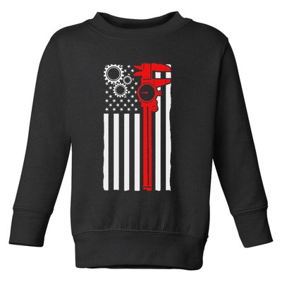 Machinist Flag Tools Cnc Machine Operator Machining Toddler Sweatshirt