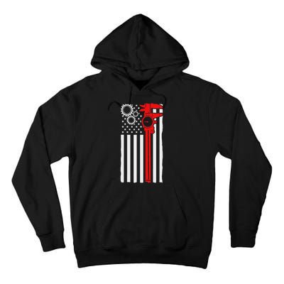 Machinist Flag Tools Cnc Machine Operator Machining Tall Hoodie