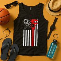 Machinist Flag Tools Cnc Machine Operator Machining Tank Top
