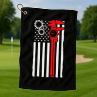 Machinist Flag Tools Cnc Machine Operator Machining Golf Towel