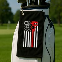 Machinist Flag Tools Cnc Machine Operator Machining Golf Towel