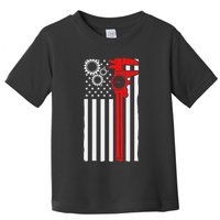 Machinist Flag Tools Cnc Machine Operator Machining Toddler T-Shirt