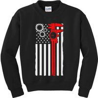 Machinist Flag Tools Cnc Machine Operator Machining Kids Sweatshirt