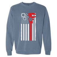 Machinist Flag Tools Cnc Machine Operator Machining Garment-Dyed Sweatshirt