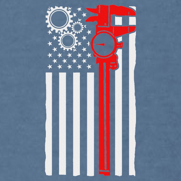 Machinist Flag Tools Cnc Machine Operator Machining Garment-Dyed Sweatshirt