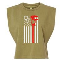 Machinist Flag Tools Cnc Machine Operator Machining Garment-Dyed Women's Muscle Tee