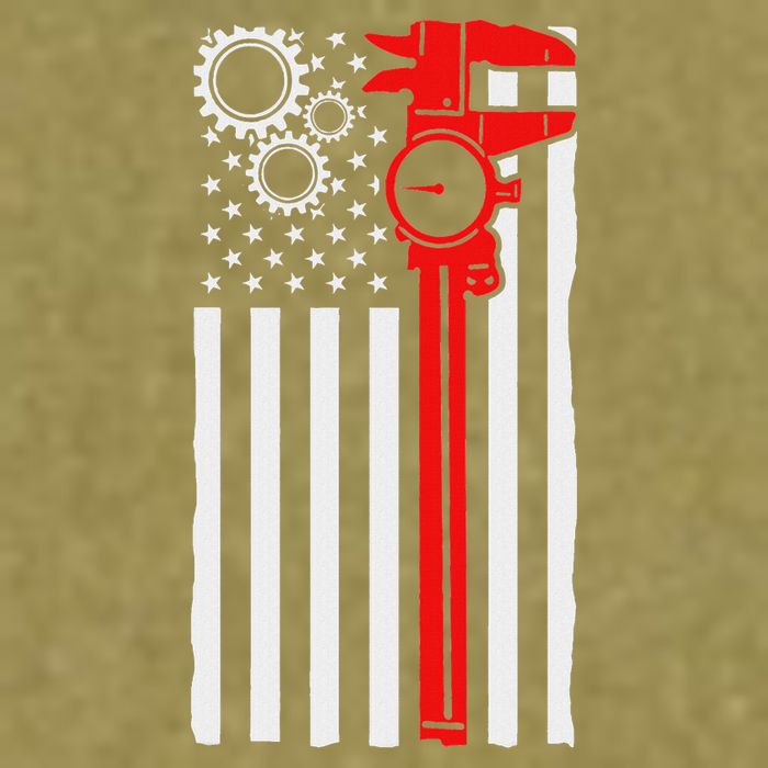 Machinist Flag Tools Cnc Machine Operator Machining Garment-Dyed Women's Muscle Tee